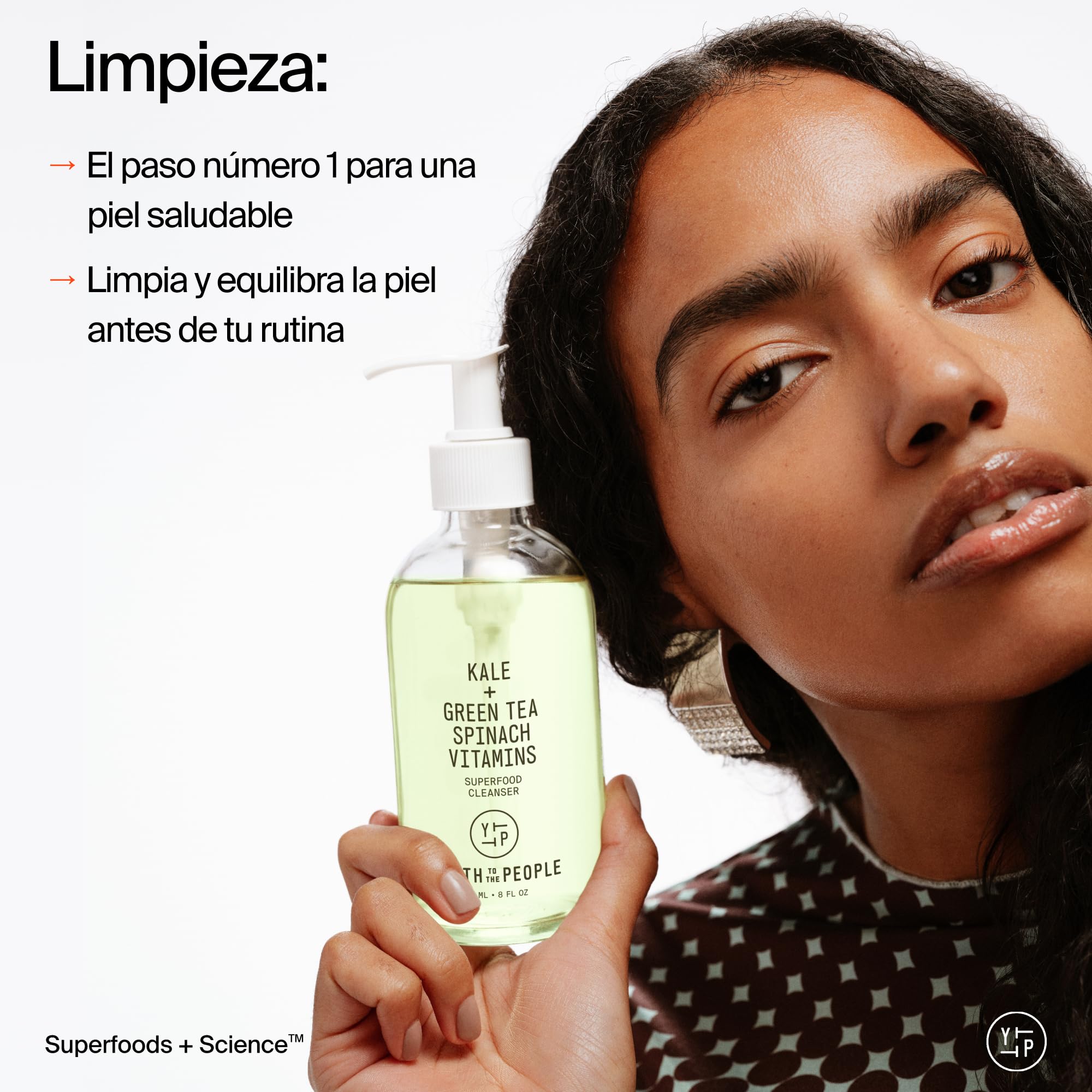 Youth To The People Superfood Cleanser, Limpiador Facial, Enriquecido con Kale, Té Verde y Espinaca, pH Equilibrado, Para Todo Tipo de Pieles, Desmaquillante Suave para Pieles Sensibles