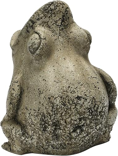 Miniatura 5 de Creative Co-Op Maceta de resina y cemento de rana, 8 pulgadas de largo x 7 pulgadas de ancho x 9 pulgadas de alto, color gris