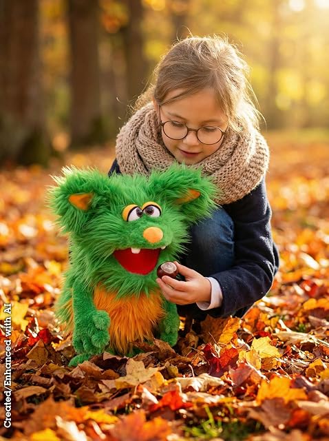 Foto 5 de 8 de Living Puppets Monster to go! W847 - Marioneta de Mano para Adultos y niños, 20 cm, Lavado a Mano