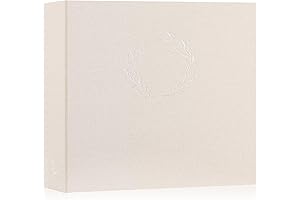 Lanpn Photo Album Scrapbook 12x12, Wreath Designed Photobook with 30 Plastic Sleeves