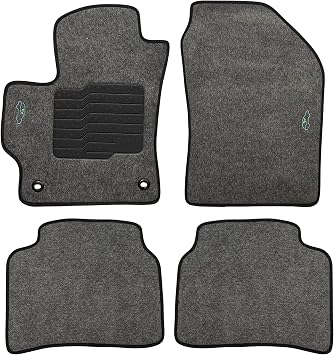 ecoMats Carpet Floor Mats Fit for 2020 to 2026 Toyota Corolla, Front and Rear Set, with Anti Slip Thick Driver Heel Pad and Safety Locks - Gray