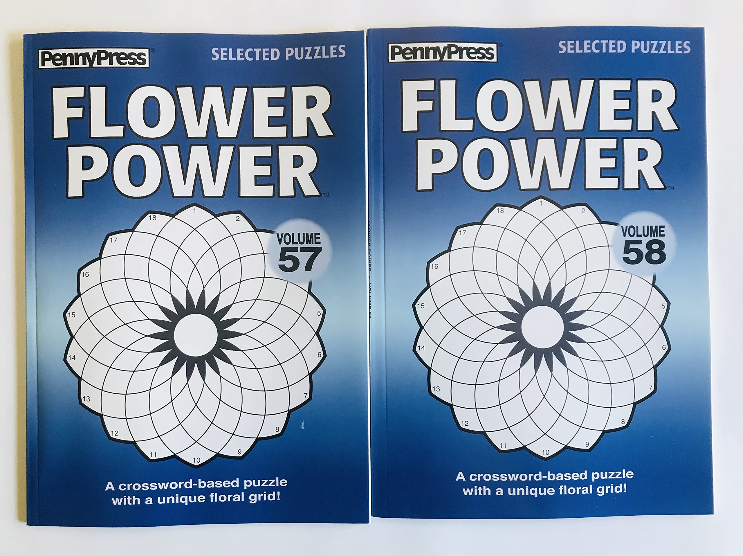 Amazon.com: PennyDell Volumes 57 and 58 of The Flower Power Crossword  Puzzles from Penny Press Selected Series : Toys & Games
