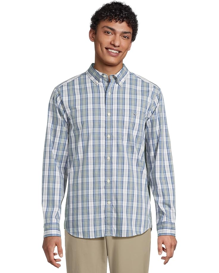 Vineyard Vines Washashore Plaid Perfect Wash Poplin Shirt - Main View