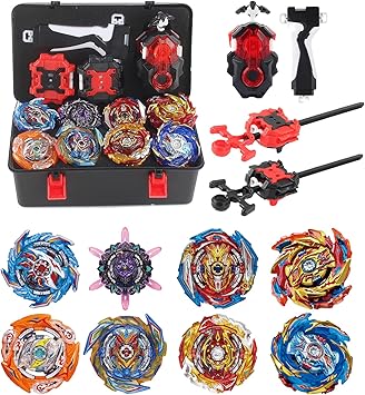 Baybledas Beyblade Turbo Set - 8 Kreisel Mit Launcher In Geschenkbox