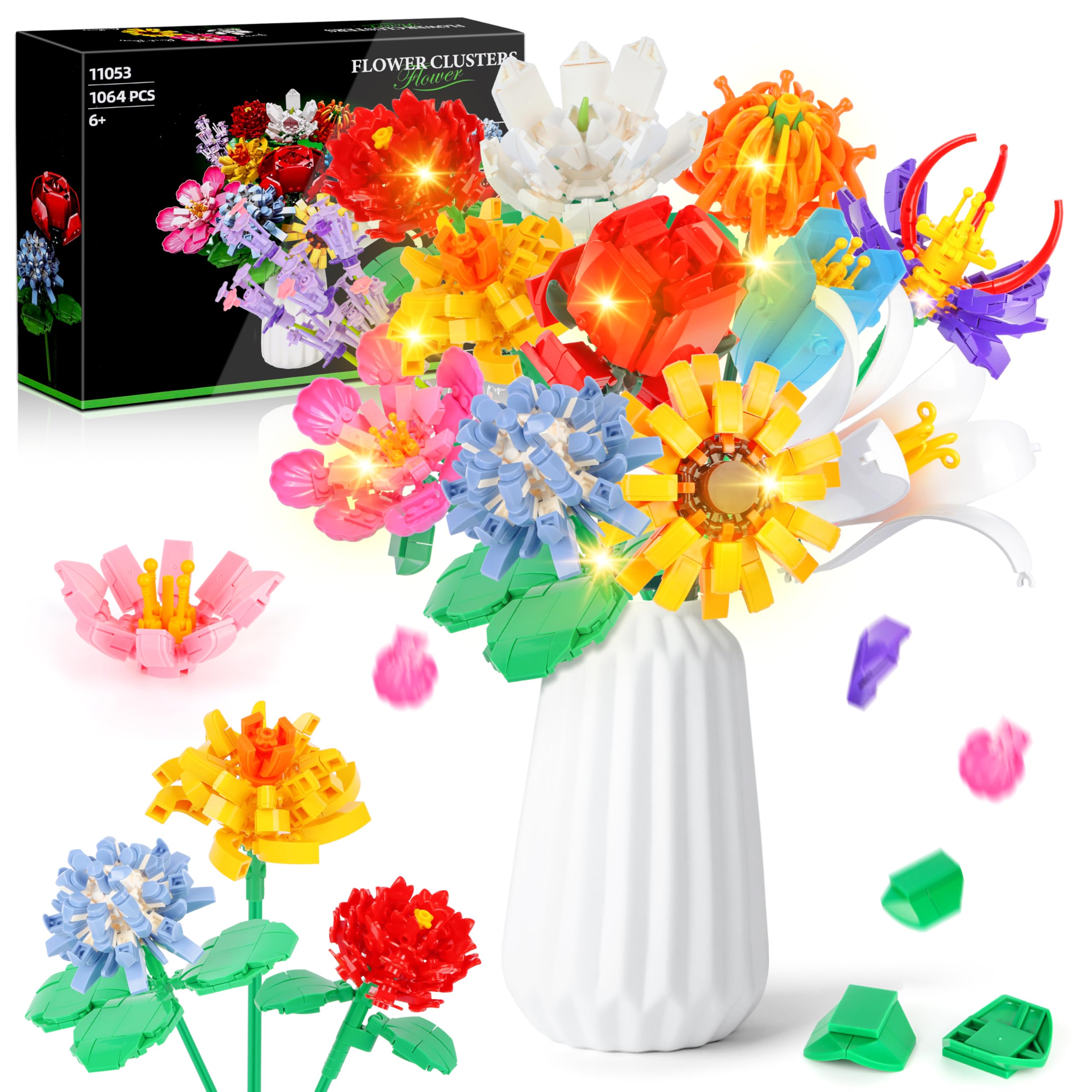 WonderArt blocs de couette vintage 6 blocs de couette couronne florale