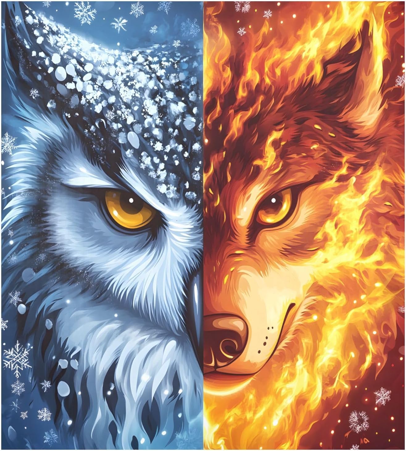 Dishwasher Magnet Cover Large Magnetic Stickers Owl Wolf Face Front Dishwasher Cover Reusable Decal for Home Kitchen Refrigerator Decorative Lid Washing Machine Laundry