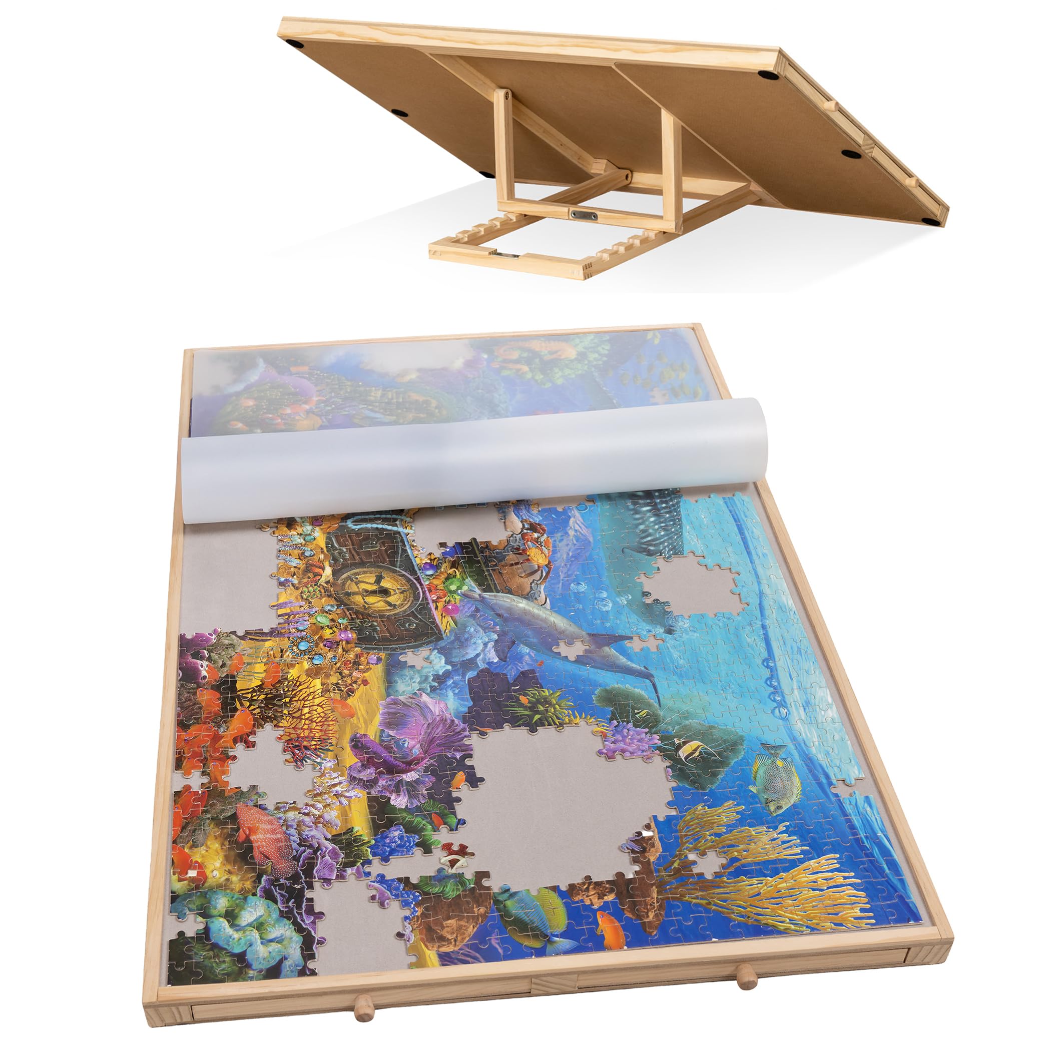 ウソップ　キャンバスボード Amazon.com: Becko US 1000-Pc Tilting Puzzle Board with 4 Drawers