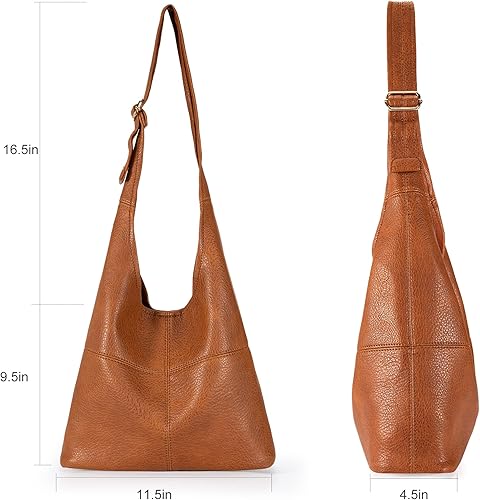 Vista 3 de Montana West - Bolso para mujer tipo hobo, ultra suave, plegable, con monedero