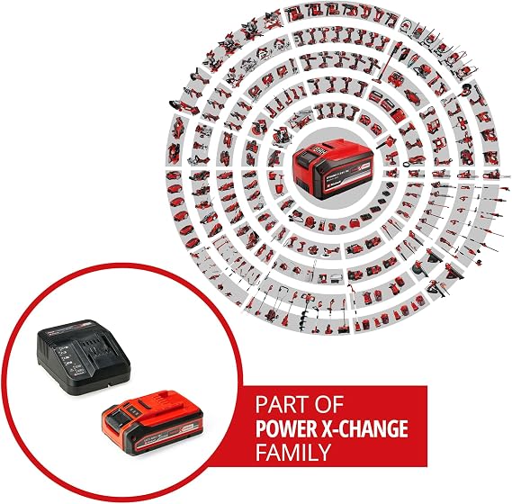 Orijinal Einhell 4 Ah PLUS Power X-Change Başlangıç Seti (1 x 18 V 4 Ah akü, 1 x 3A şarj cihazı, 75 dakika şarj süresi, tüm Power X-Change cihazları için uygundur) - 4512159