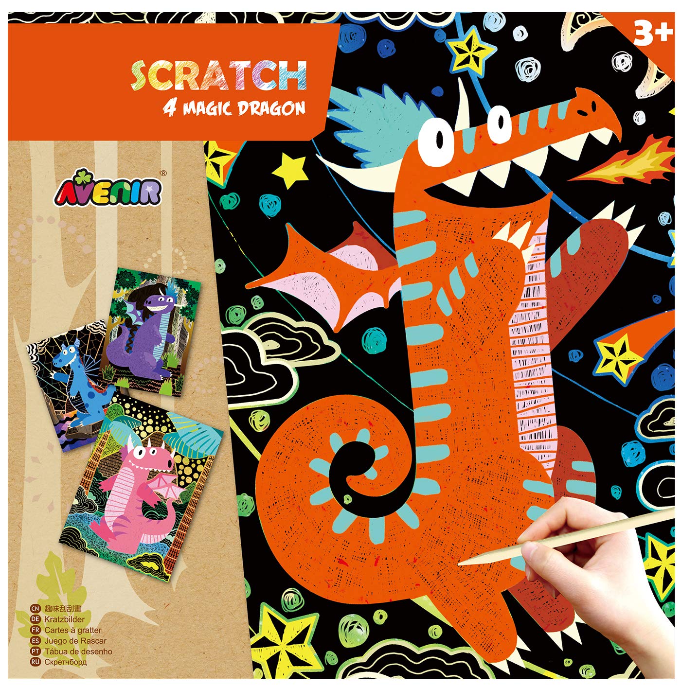 AvenirCH1544 Scratch Magic Dragon, Mixed Colours