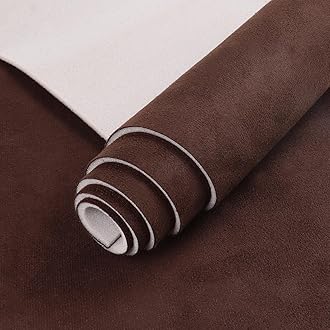 Suede Headliner Fabric with Foam Backing 60" W×120" L Auto Suede Headliner Material for Car Truck RV SUV Boat Home Roof Interior Replacement Fabric, Chocolate