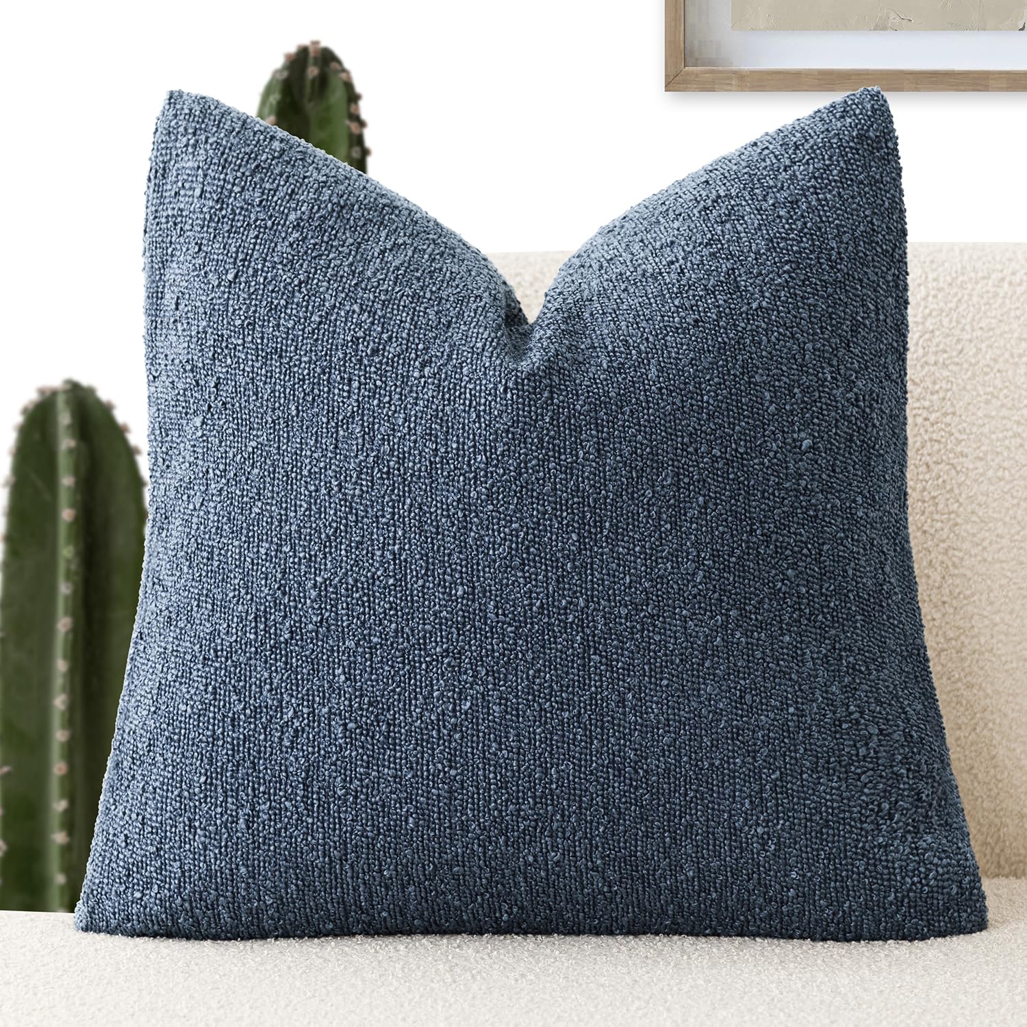 Housse de coussin texturée boucle Foindtower 50x50 pour revitaliser un canape terne