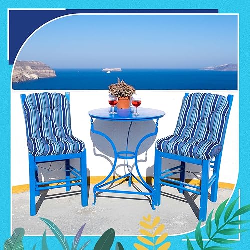 Miniatura 6 de Chunful Cojines de respaldo copetudo para silla de interior y exterior, resistentes a la intemperie, cojines giratorios para sillas de patio y