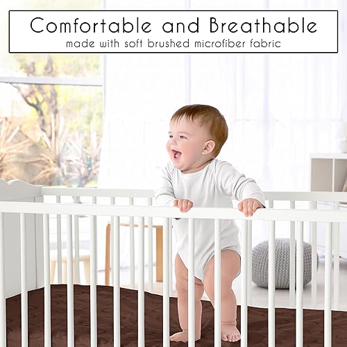 Miniatura 4 de Sweet Jojo Designs Sábana bajera ajustable para cuna de bebé, bebé, habitación de recién nacido, colchón portátil y juego con estampado de herradura