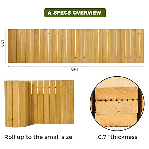 Miniatura 4 de Camino de jardín de madera con extremo de cable reforzado 4 veces, pasarela antideslizante con espaciador de goma resistente al envejecimiento y