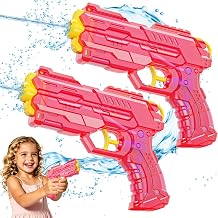 2 Pack Water Gun for Kids, Pink Squirt Gun for Adults Boys Girls Pool Toys, Small Watergun Water Shooters Ages 4-12 for Summer Outdoor Beach Party Game