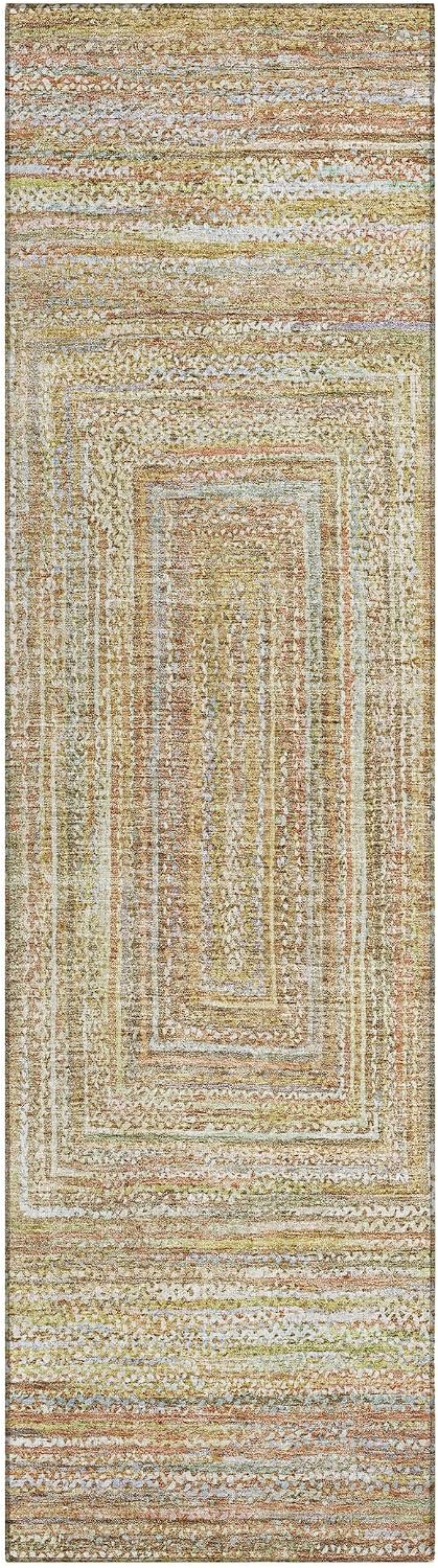 Addison Rugs Chantille ACN1726 Tan 2'3" x 7'6" Indoor/Outdoor, Machine Washable, Easy Clean, Non Shedding, Bedroom, Living Room, Dining Room, Kitchen, Patio Runner Rug