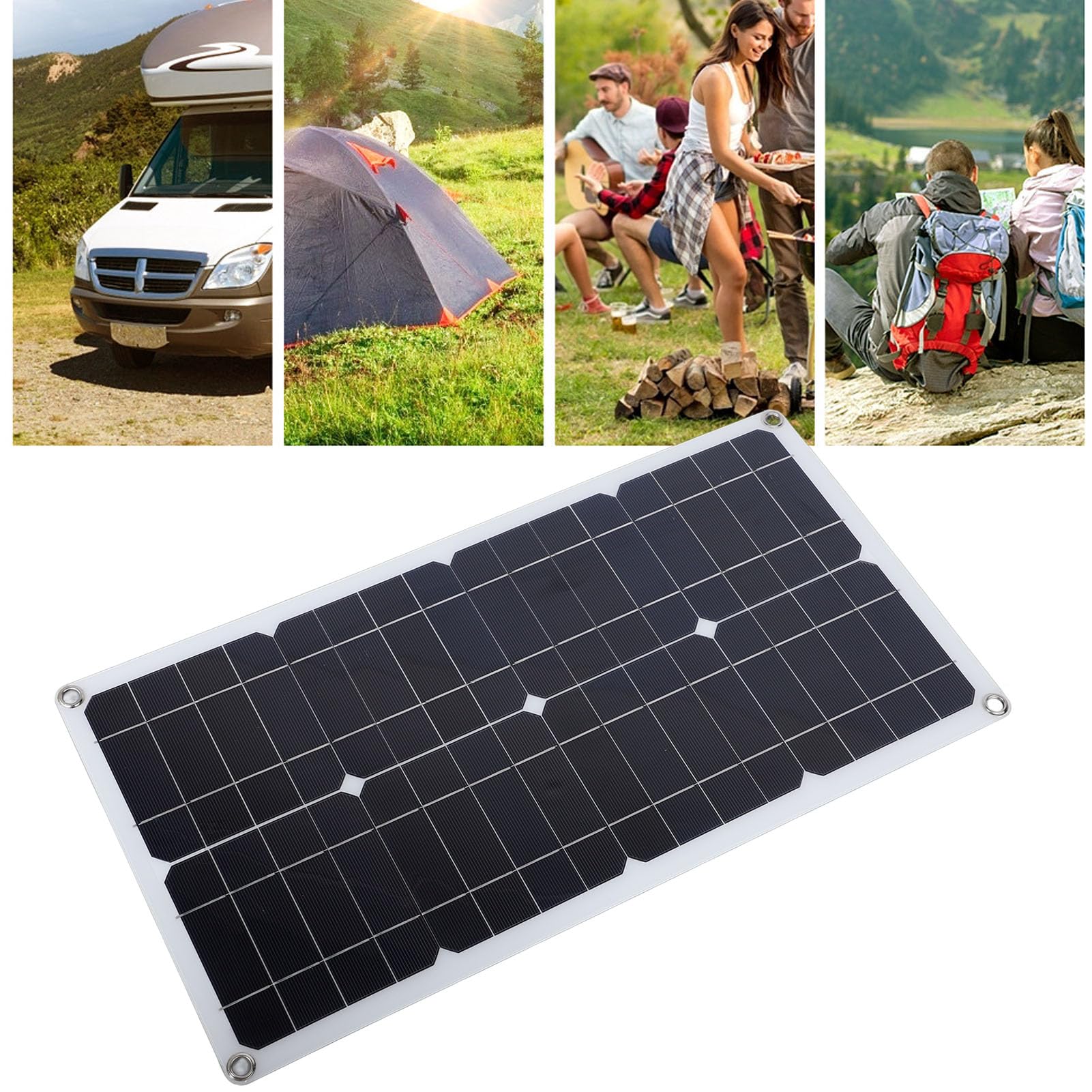 Zonnepaneel, 20W Zonnecel met Waterdichte Controller voor Thuis