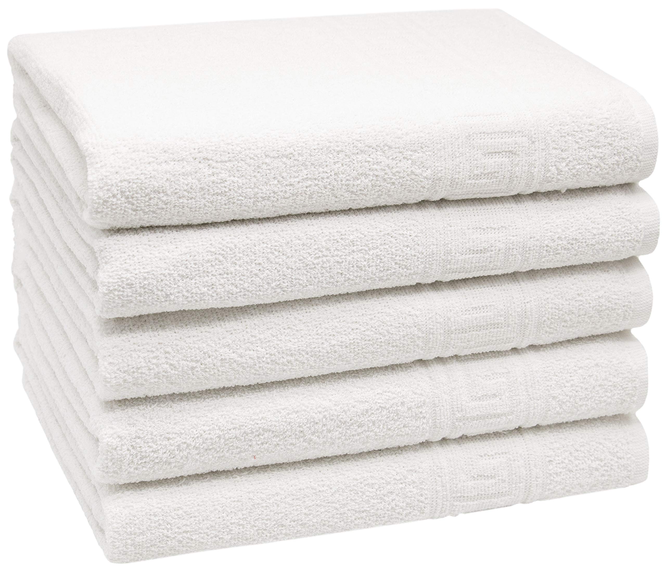 Serviette de douche en coton ZOLLNER 70x140 cm drap de bain blanc haut de gamme
