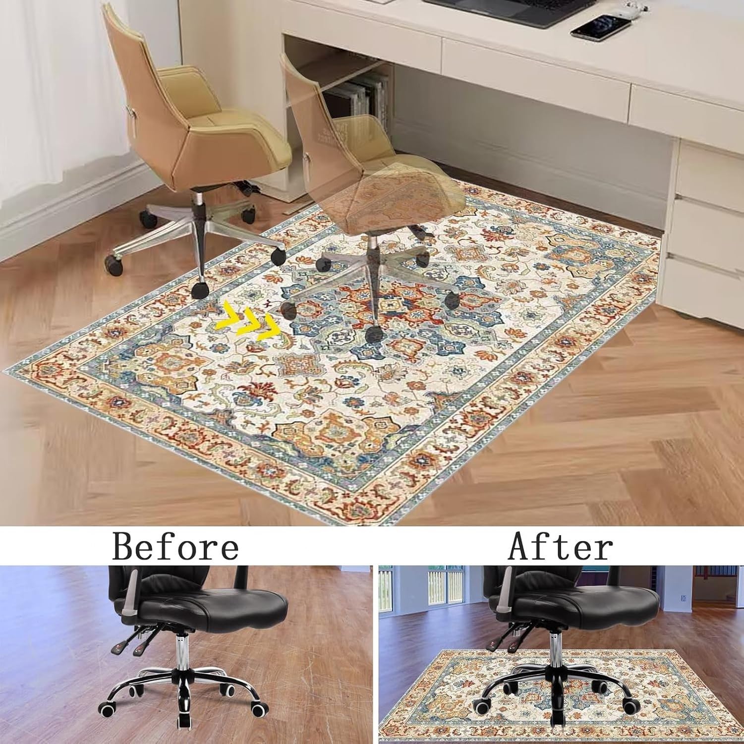 Tapis de Sol Protection Chaise Bureau pour sols, Color-1592a, 140 x 160 cm