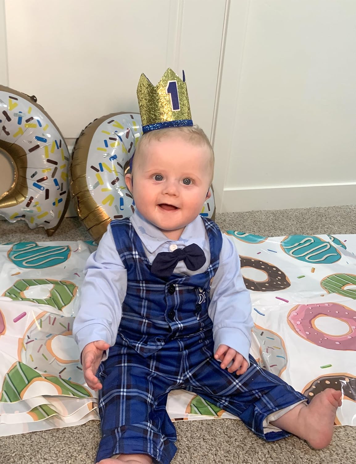 First Birthday Boy Outfit,1st Birthday Outfits Boy Mr Onederful Romper Vest Pants Bowtie Hat 5Pcs Clothes Sets - Image 3