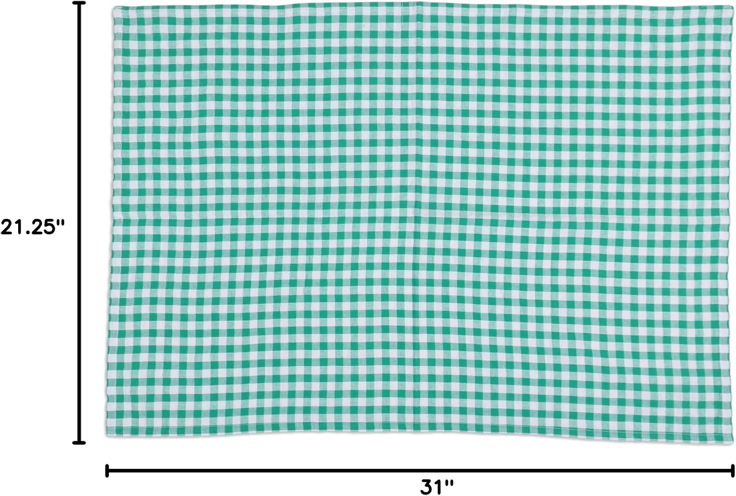 NOVICA Handmade Cotton Dish Towels Viridian Checkered with Laces White Green India Tableware Kitchen Accessories Dishtowels Printed Floral 'Viridian Spring'(Set of 3)