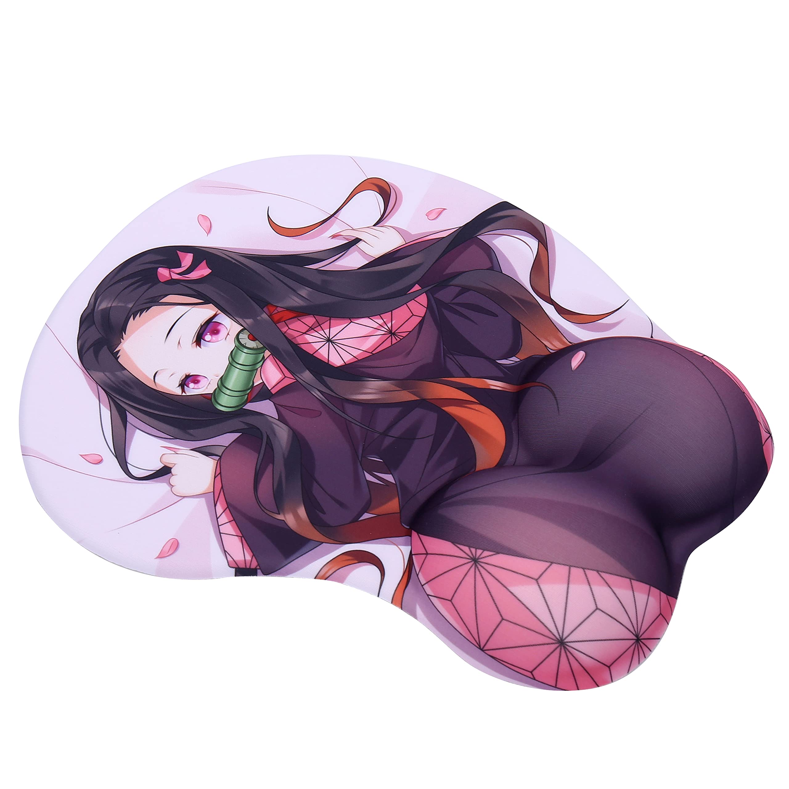 Nezuko - Alfombrillas de mouse 3D de anime con reposamuñecas de 2 vías (Nezuko F) 8