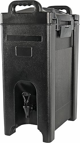 Pearington Servidor frío y caliente de 5 galones, dispensador de bebidas aislado negro, 1 paquete