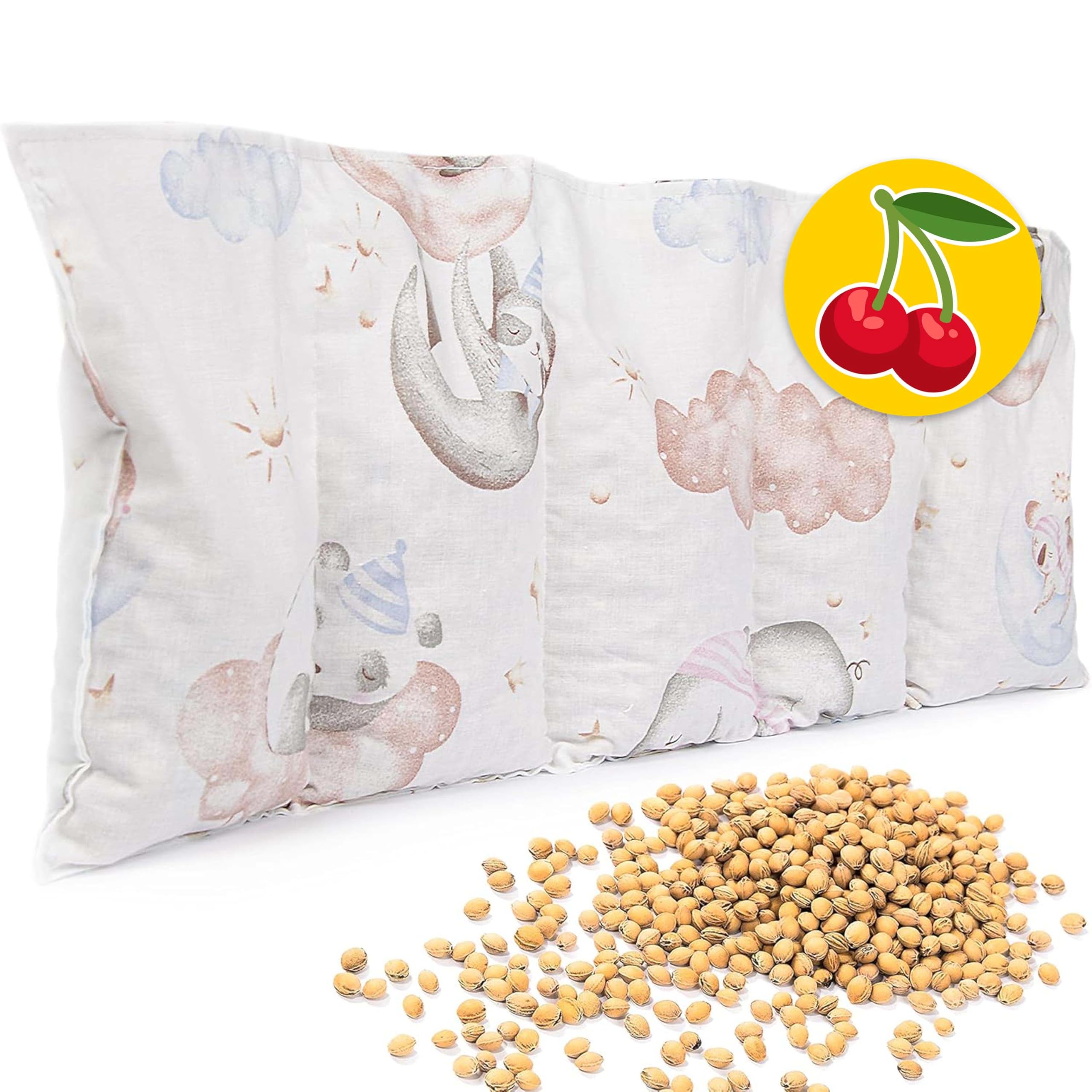 Amilian Kirschkernkissen Mikrowelle 55 x 20cm Wärmekissen Rücken Kirschkernkissen Nacken Schulter Wärmekompresse Körnerkissen Kinder Erwachsene Massagekissen Kältekissen Kirschkernkissen gross