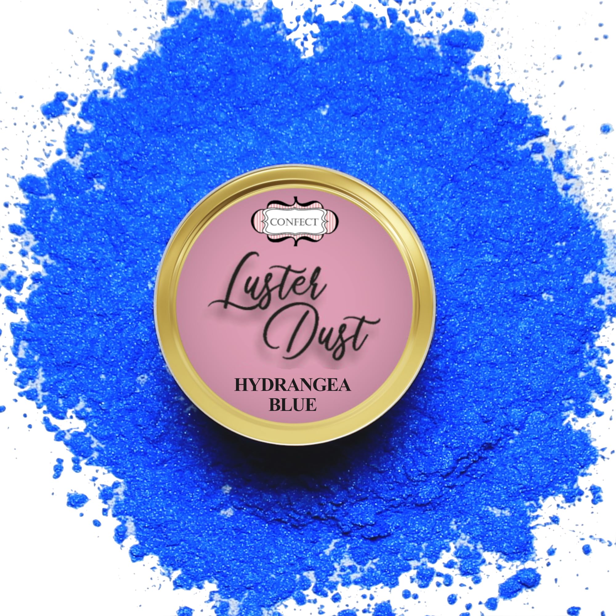 Confect Edible Luster Dust for Drinks & Desserts – Hydrangea Blue Brew Glitter | Food-Grade Edible Glitter for Cocktails, Cakes, Cupcakes & Holiday Decorating | 5 Gms