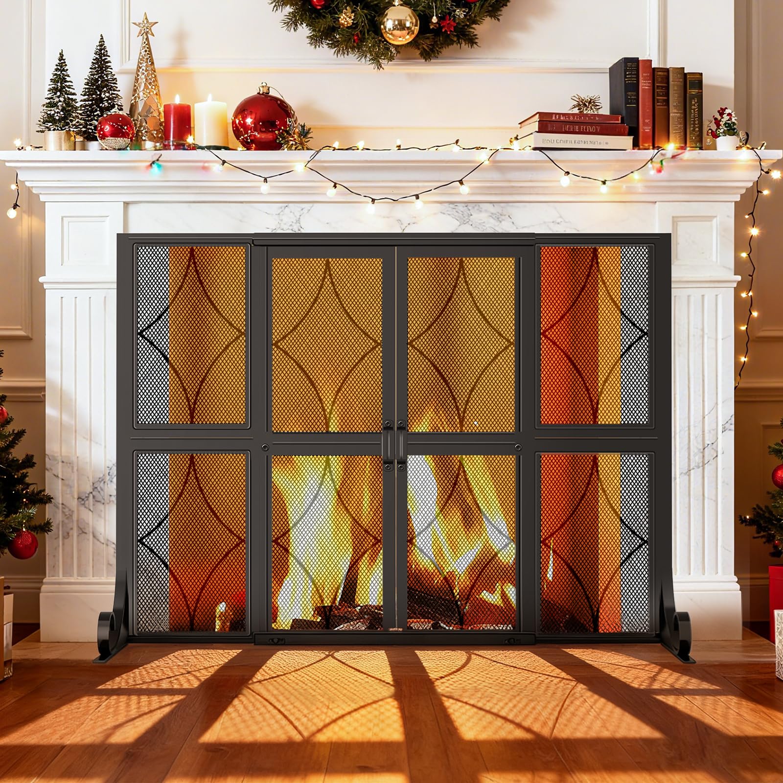 Amazon.com: Terracove Fireplace Screen with Sliding Doors, 37.8