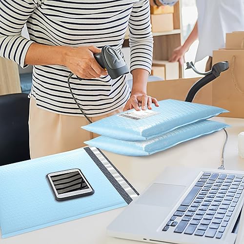 Miniatura 13 de Famagic Sobres de burbujas de 6 x 10 pulgadas, 25 bolsas de envío de color verde menta, elegantes bolsas de embalaje para pequeñas empresas, sobres