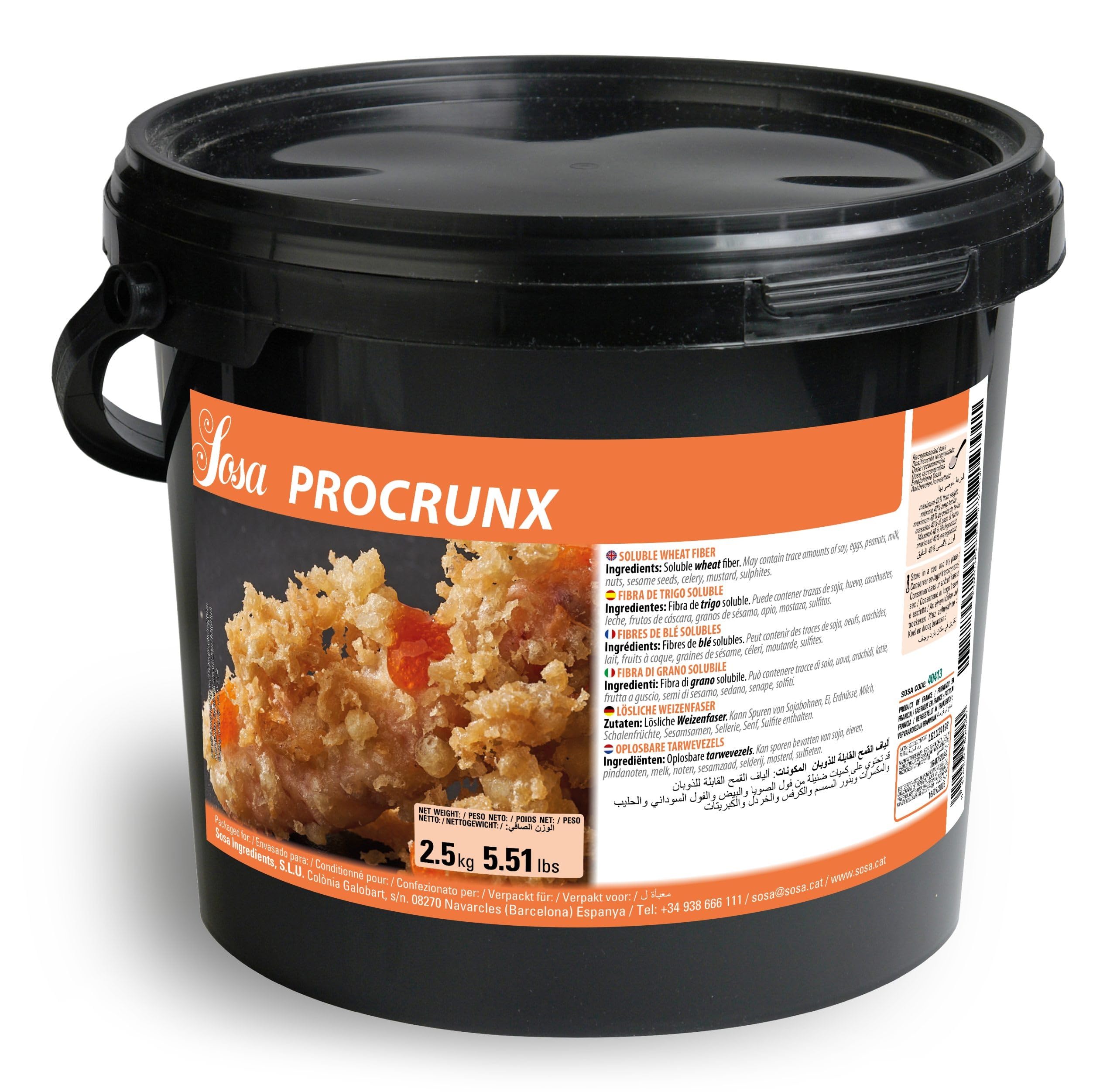 SOSA Procrunx - Fibra de trigo para obtener tempuras muy crujientes - Cubo 2.5kgs