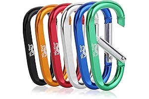 Mr. Pen Aluminum Alloy Carabiner Clips, Pack of 6