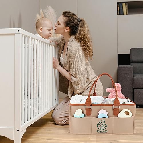 Miniatura 6 de Organizador de pañales organizador portátil de bebé para cosas de bebé, artículos esenciales para recién nacidos, organizador con asa, regalos