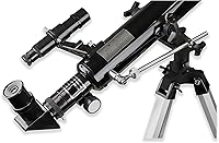 Vista 6 de Carson SkySeeker 40x-100x telescopio refractor principiante con trípode de aluminio (JC-1000)