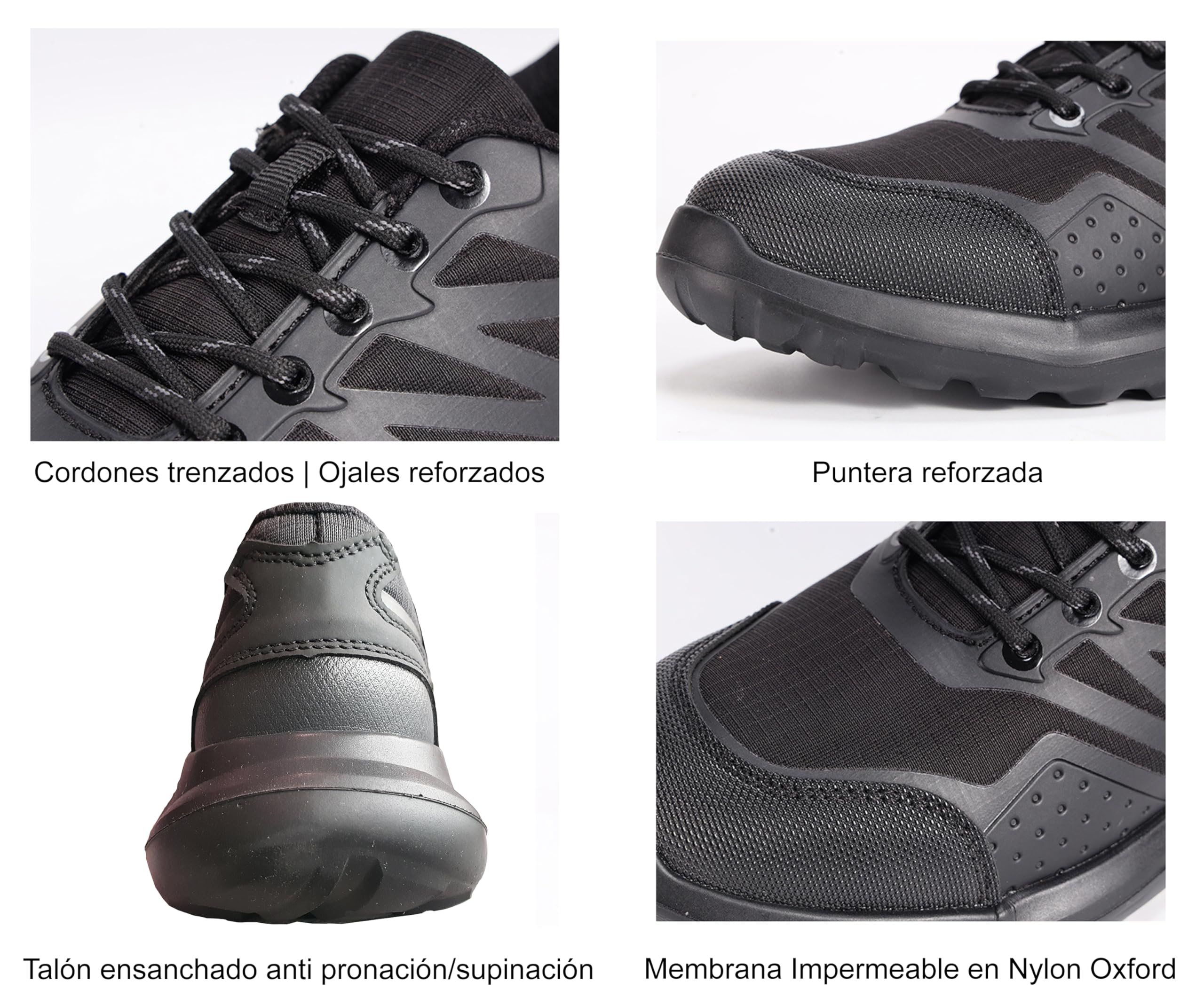 Spider - Zapatillas Negras Antideslizantes para Uso Diario, Cómodas y Amortiguadas, Calzado Casual para Restaurantes y Hoteles | 36-45 EU
