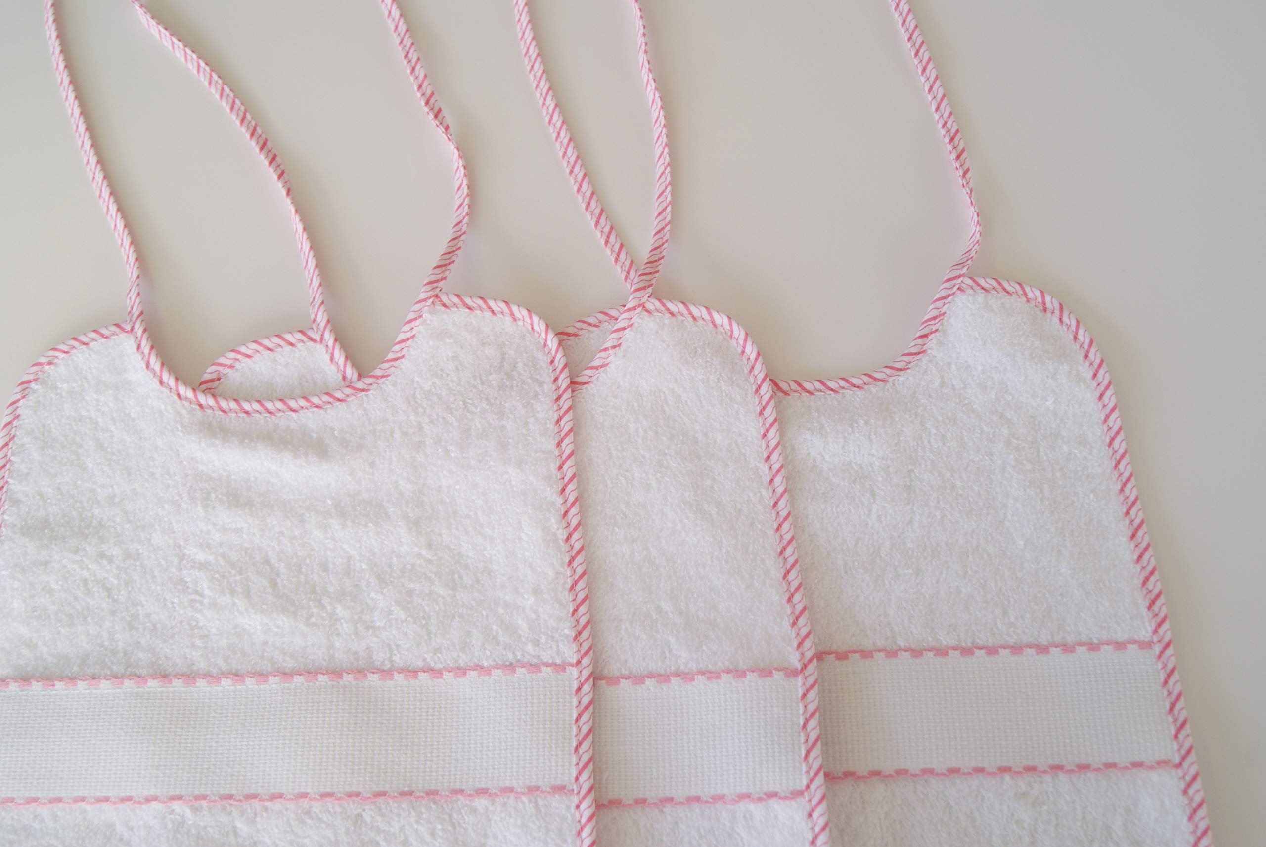 Interbaby 00042 - Pack de 12 baberos de punto de cruz 20x25, unisex
