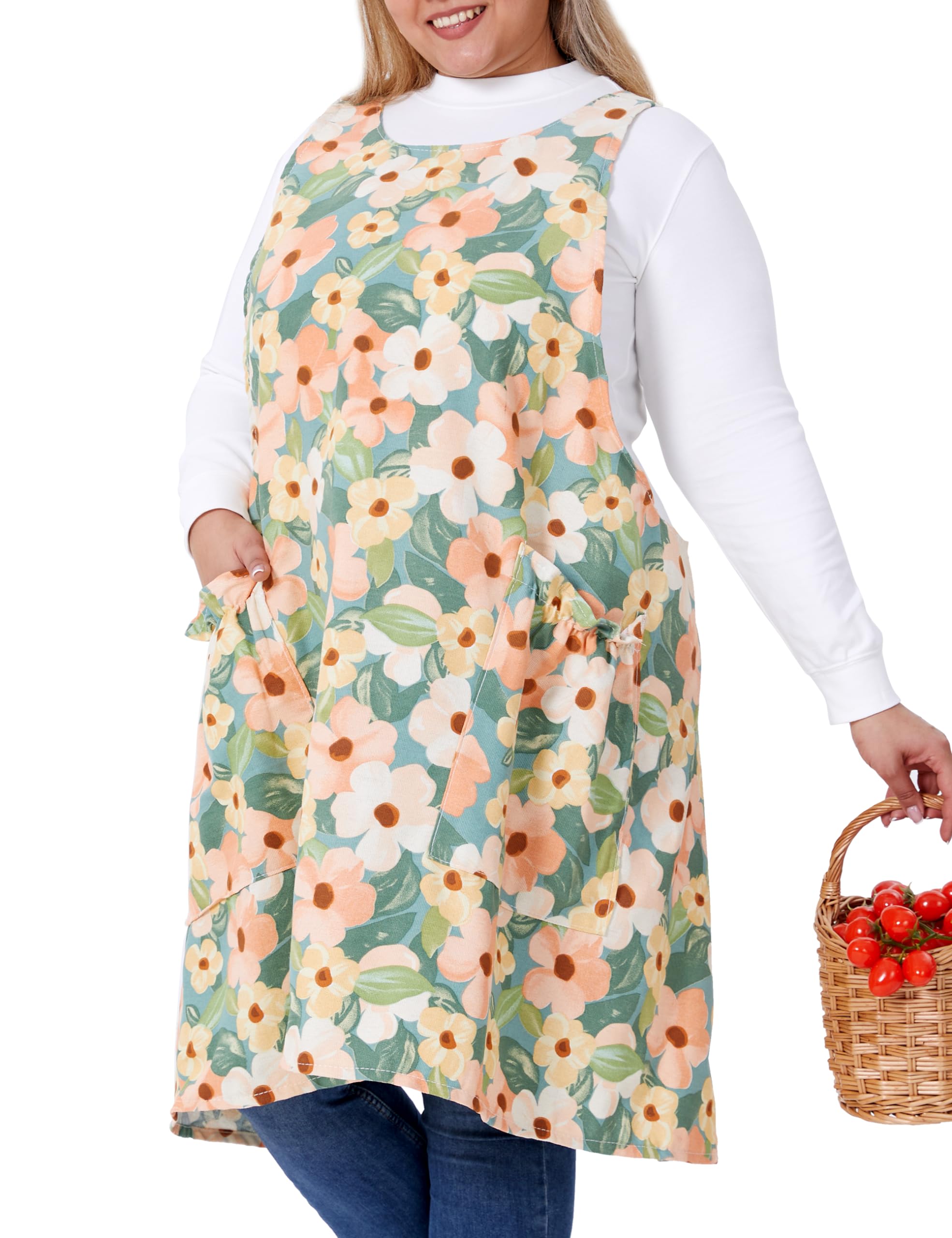 VIKIDEER Plus Size Cross Back Apron