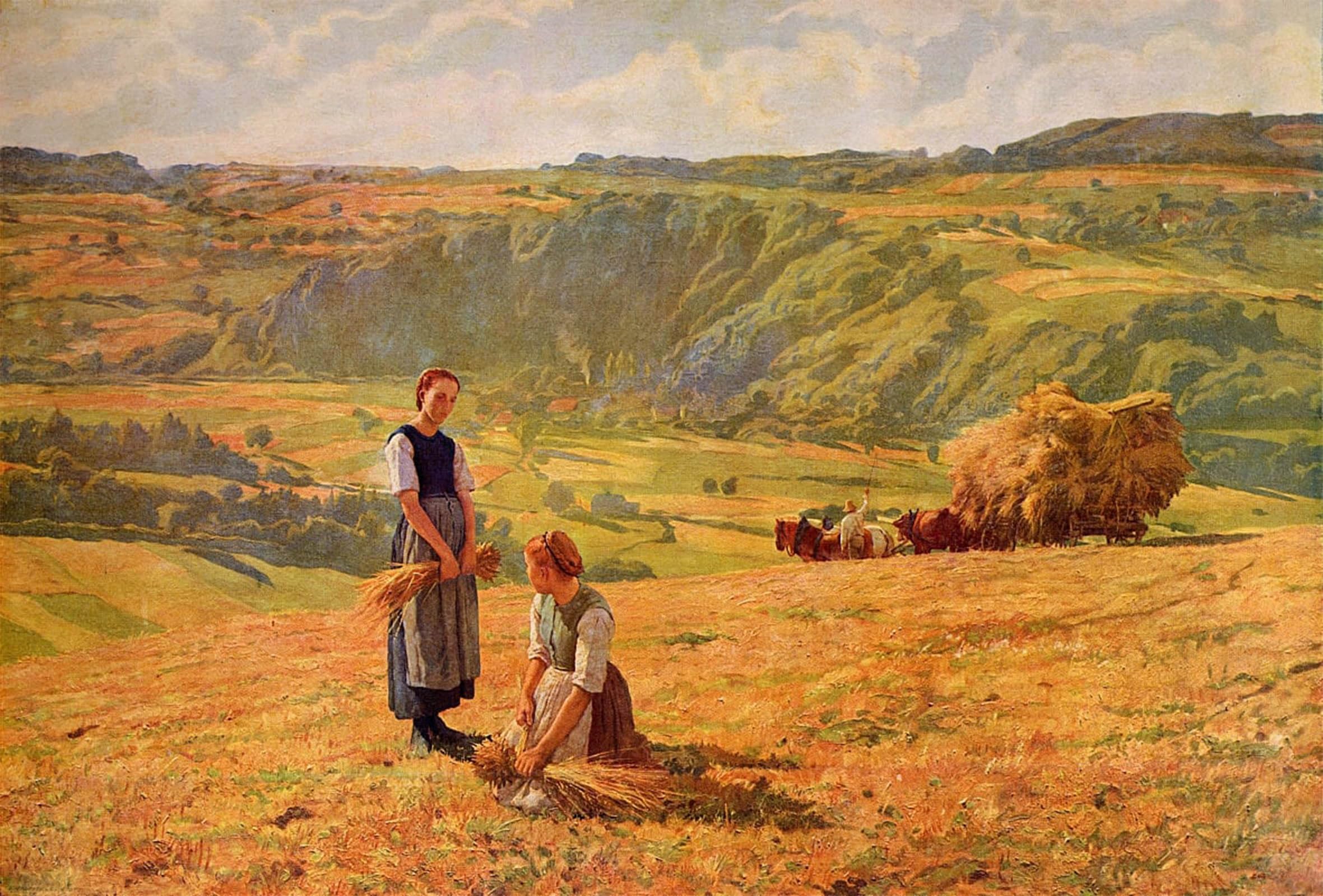 ARTXLXXBN Famous Prints Artwork Pictures Poster Painting Art the Ear Readers by Eugene Burnand Artwork Landscape Pictures for Home Decor 60x90cm