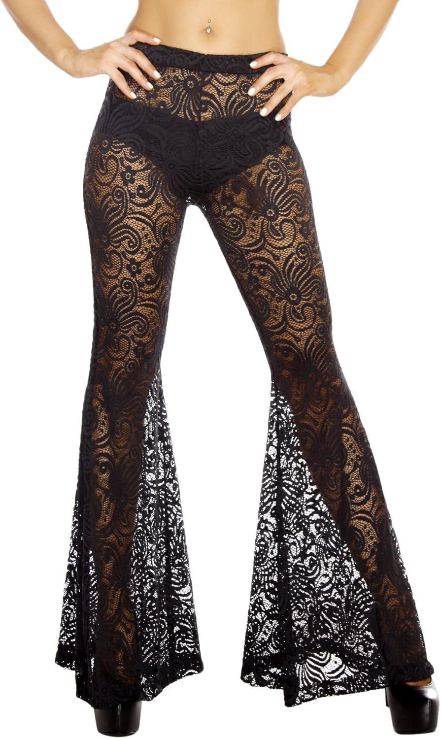 black lace bell bottoms