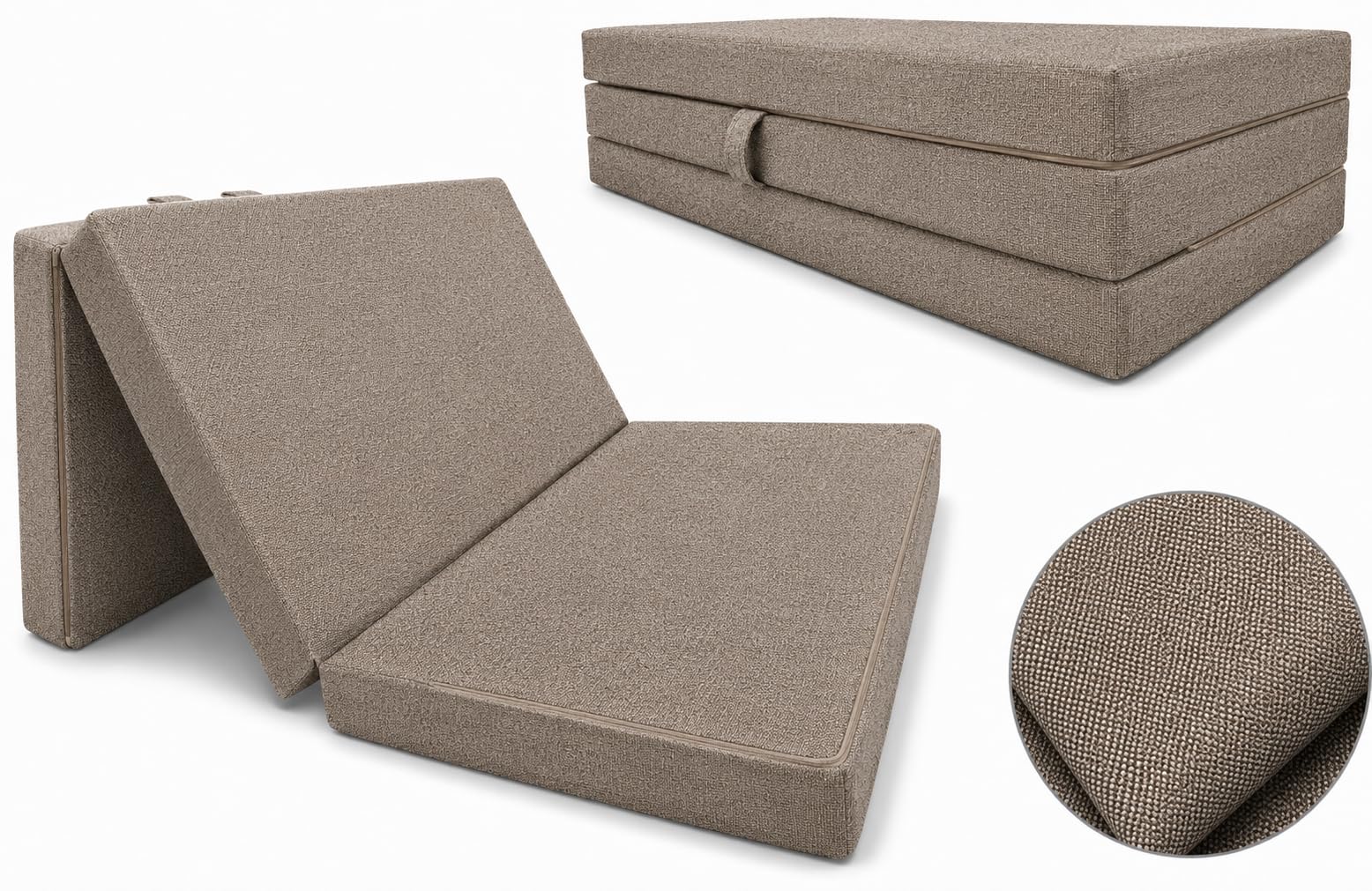 Odolplusz Faltbare Schaum-Matratze mit Bezug 120x200x10cm | Matratze für Camping, Reisematratze Gästematratze Klappbar Faltmatratze Bodenmatratze