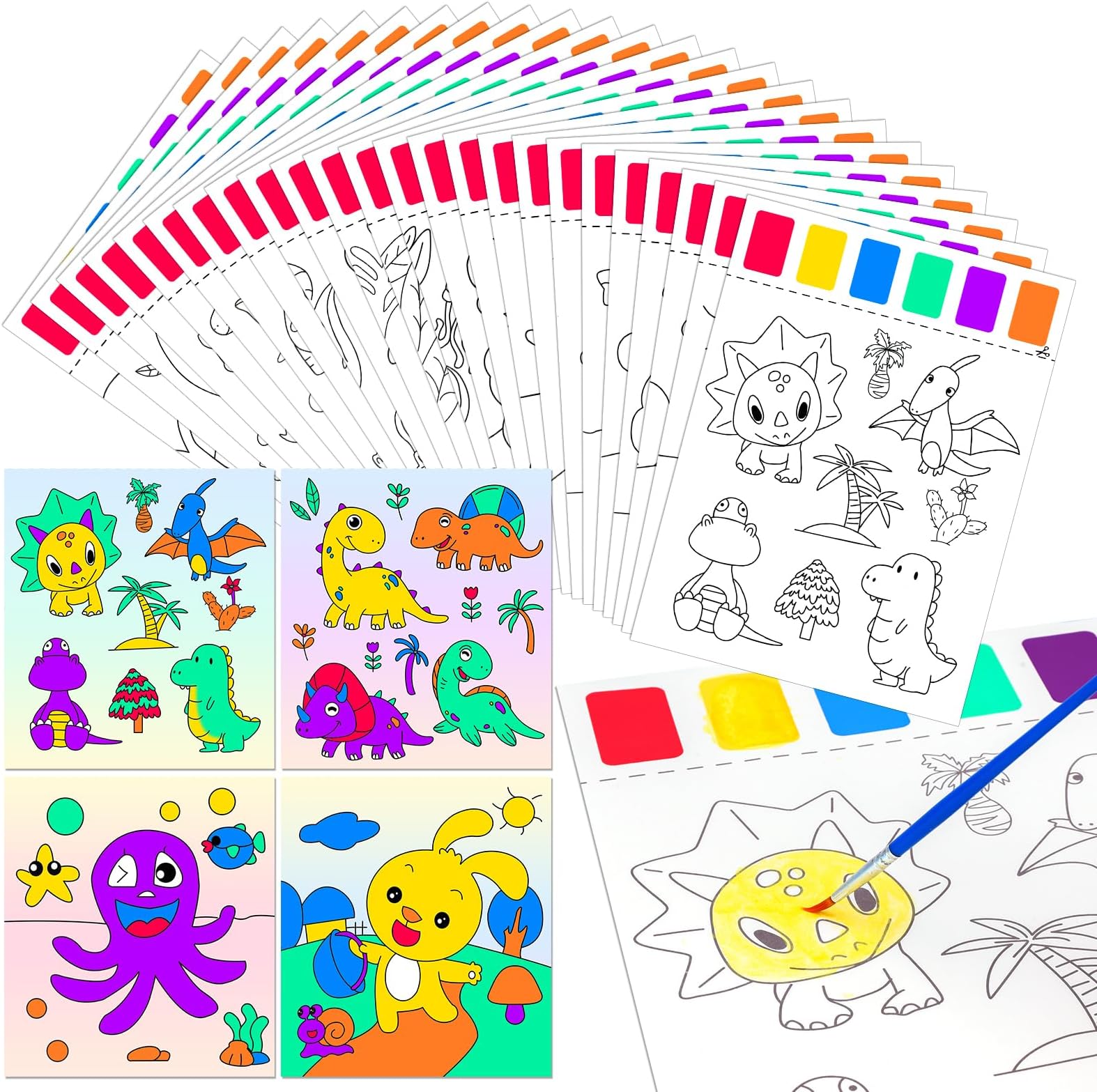 Kanecdo Toddlers Activities Toys for kids Ages 3-4-5-6: Water Coloring Books Arts and Crafts Kits for 3 4 5 6 Year Old Boys Girls Games Kid Painting with Water Books for Boys Girls Birthday Gifts