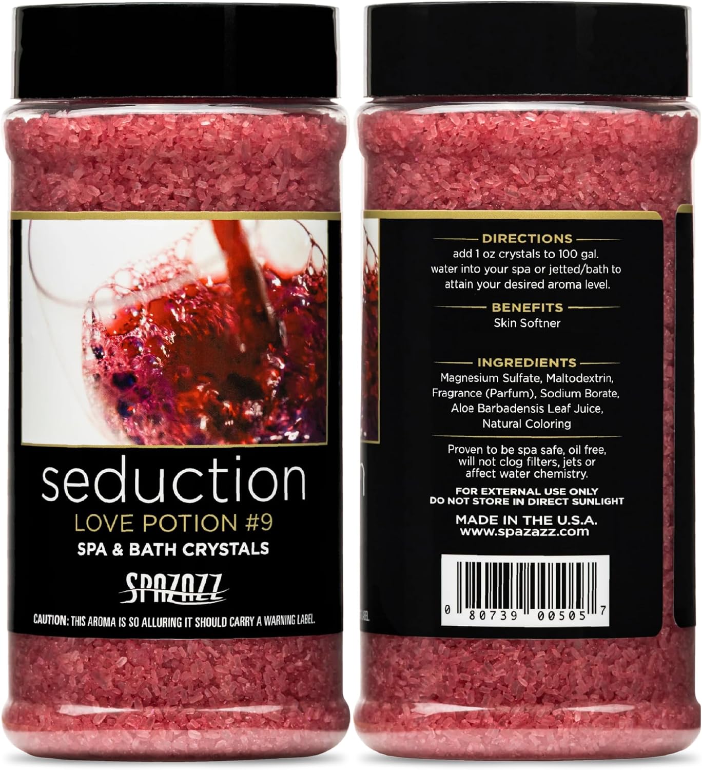 Spazazz Romantic Aromatherapy Hot Tub & Spa Salt Crystals with Rubber Duck
