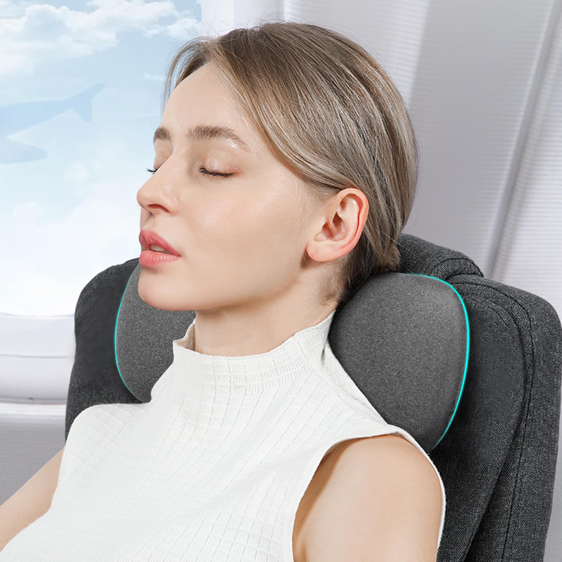 COMFYTHERA Petit coussin cervical en mousse à mémoire de forme pour soulager la douleur du cou, coussin de voyage pour le lit COMFYTHERA Petit coussin cervical en mousse à mémoire de forme pour soulager la douleur du cou, coussin de voyage pour le lit