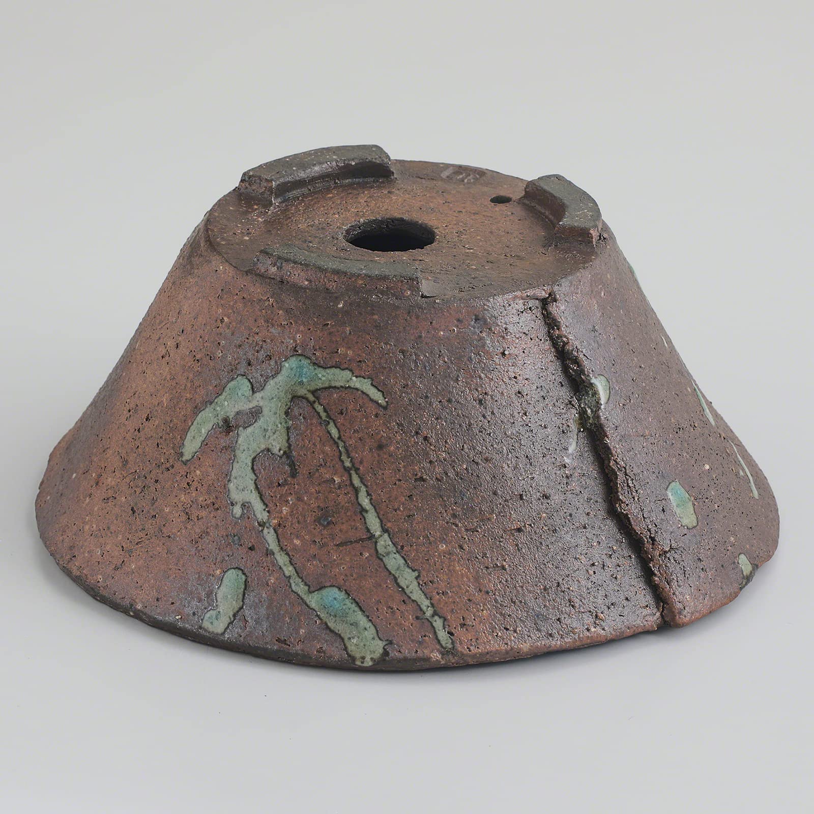 Wazakura Pot Céramique à Bonsaï, 16 cm, Fabriqué au Japon, Fait à la Main, Design Tatara Rustique, Pot de Fleurs de Jardin et Intérieur avec Trou de Drainage, Tokoname Artisanat Style