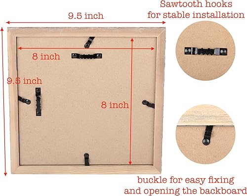 Vista 20 de Shadow Box - Marco de fotos de madera natural de 12 x 16 pulgadas con parte trasera de lino para recuerdos, alfileres, premios, medallas, entradas