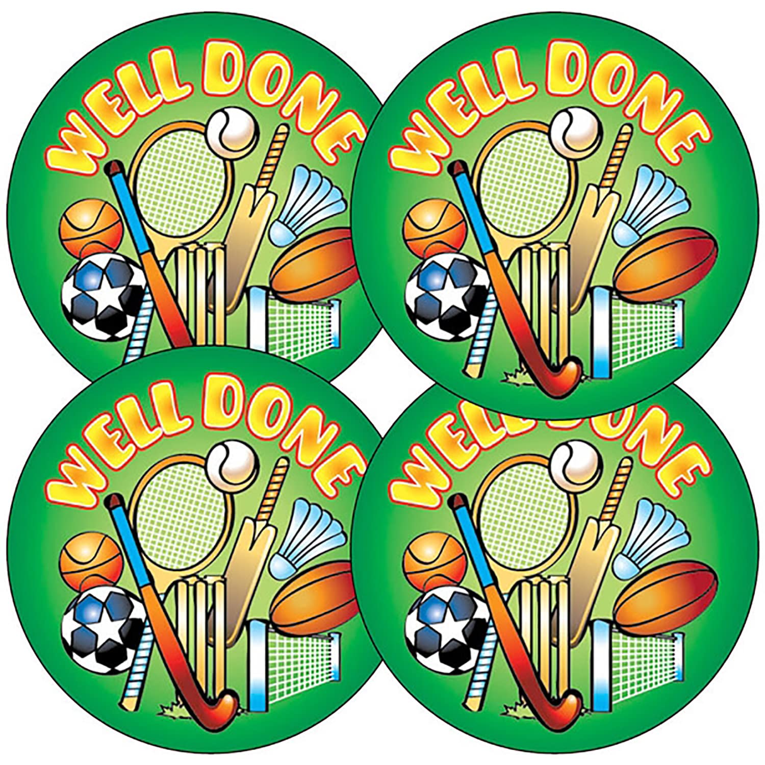 175 Well Done Sports Day Physical Education After School Club Childrens Pupils Motivational Reward Stickers 37mm Primary Teaching Services
