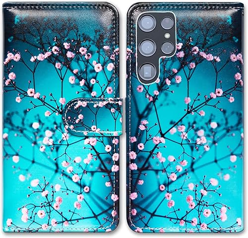 Miniatura 1 de Funda para Galaxy S22 Ultra, funda de piel con tapa para teléfono con ranura para tarjeta y soporte para Samsung Galaxy S22 Ultra 5G