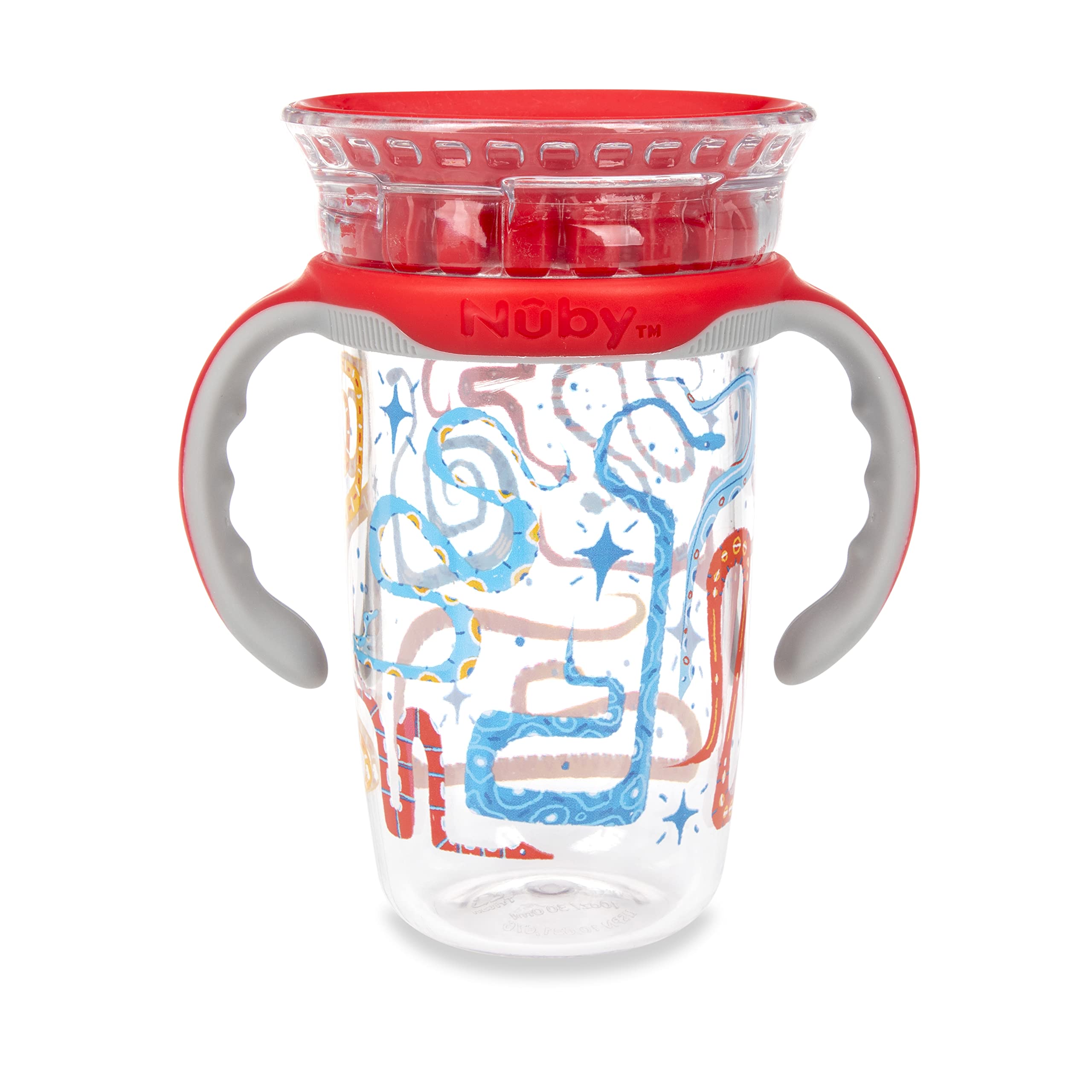 NUBY Tritan No Spill 360-Grad-Becher mit 2 Griffen, BPA-frei, 283,5 ml